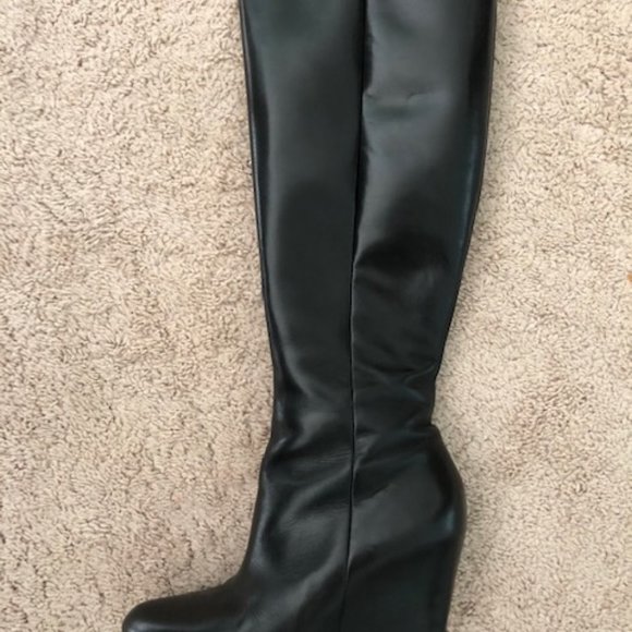 Via Spiga Black leather tall boots. SIZE 7. - Picture 3 of 5